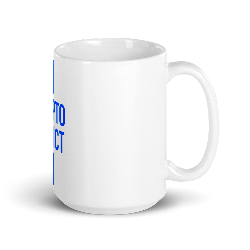 white glossy mug 15oz handle on right 62a0bc1eea770 - Crypto Addict Mug