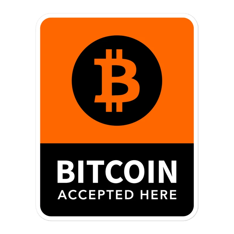 Bitcoin Accepted Here Large Sticker - Image 3