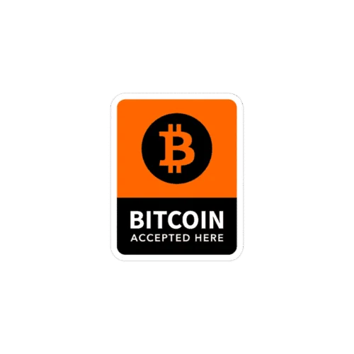 Bitcoin Accepted Here Large Sticker