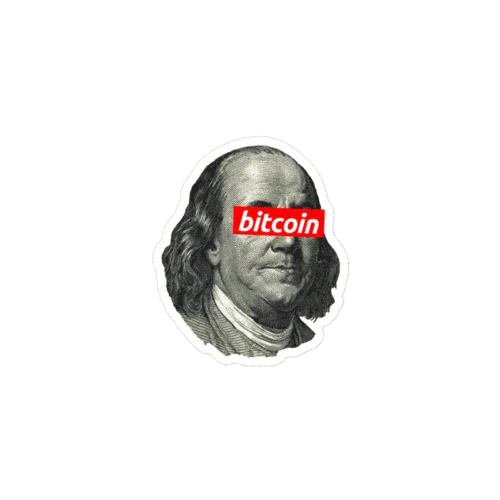 Bitcoin: Benjamin Franklin Sticker