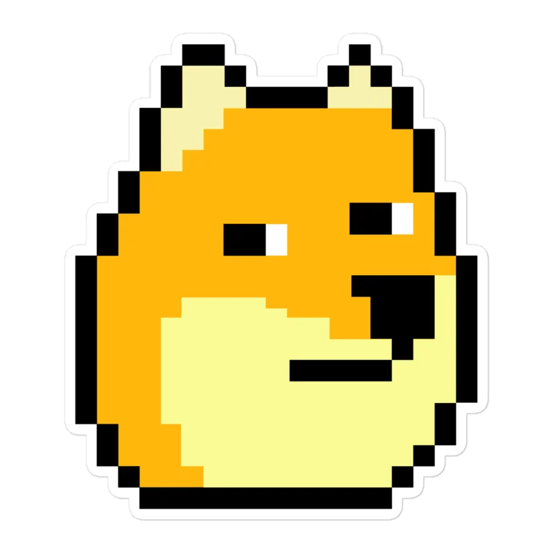 Doge 8BIT Sticker - Image 3