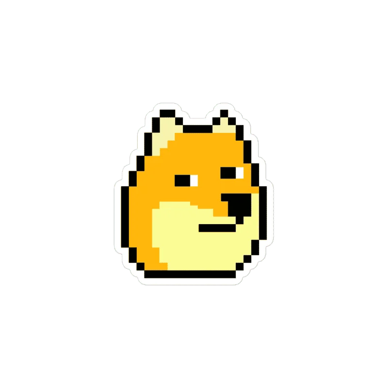 Doge 8BIT Sticker