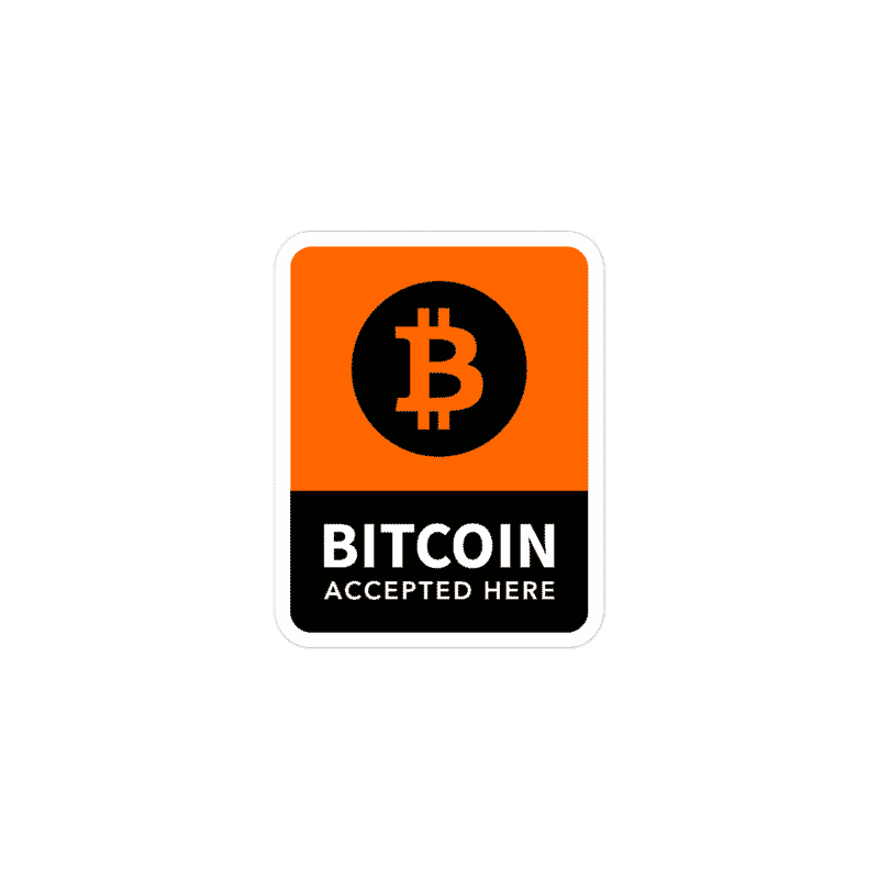 kiss cut stickers 3x3 default 62cd984411700 - Bitcoin Accepted Here Large Sticker