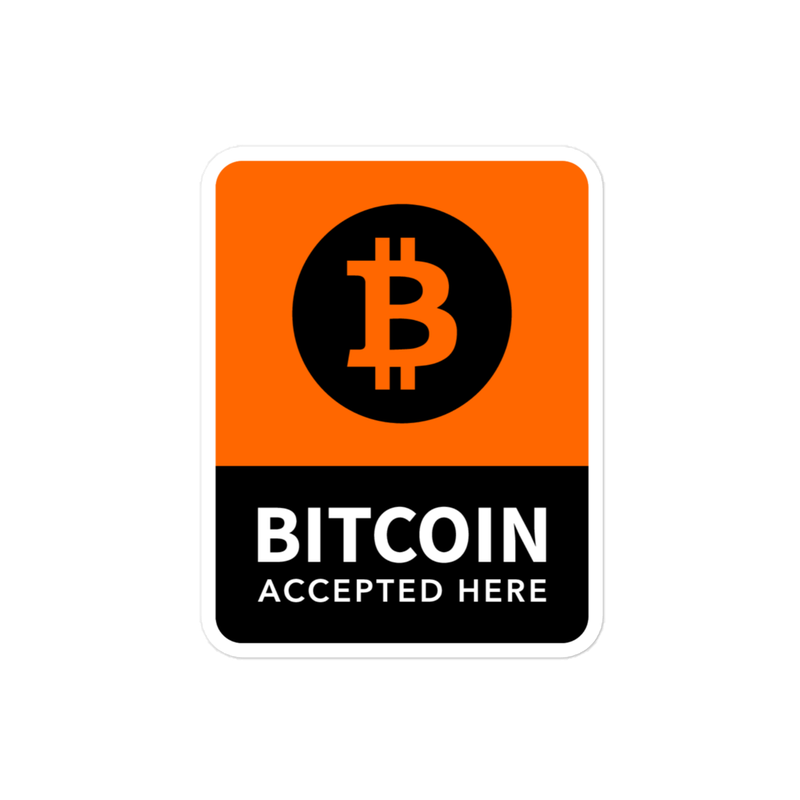 kiss cut stickers 4x4 default 62cd984412153 - Bitcoin Accepted Here Large Sticker