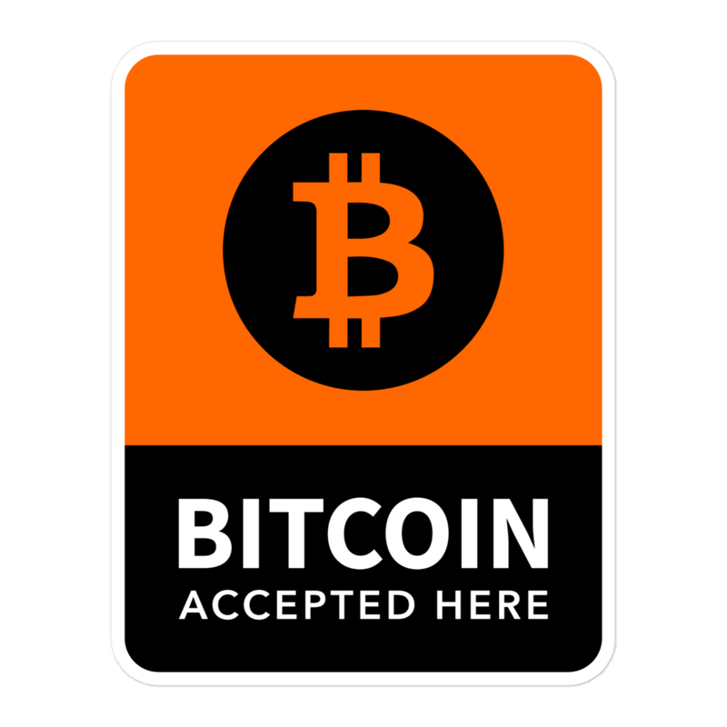 kiss cut stickers 5.5x5.5 default 62cd98441226e - Bitcoin Accepted Here Large Sticker