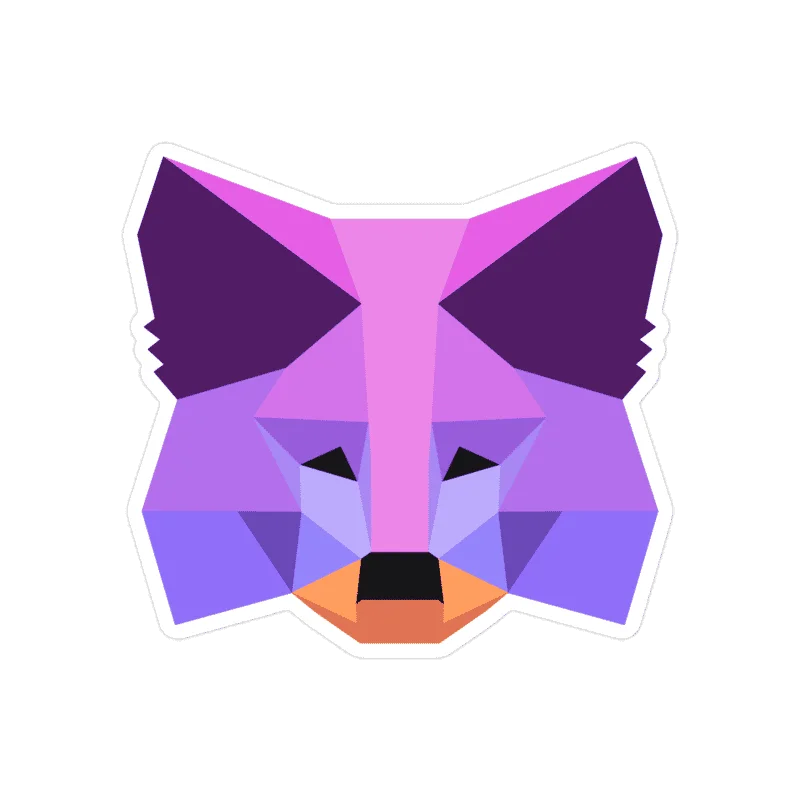 MetaMask Purple Fox Sticker - Image 3
