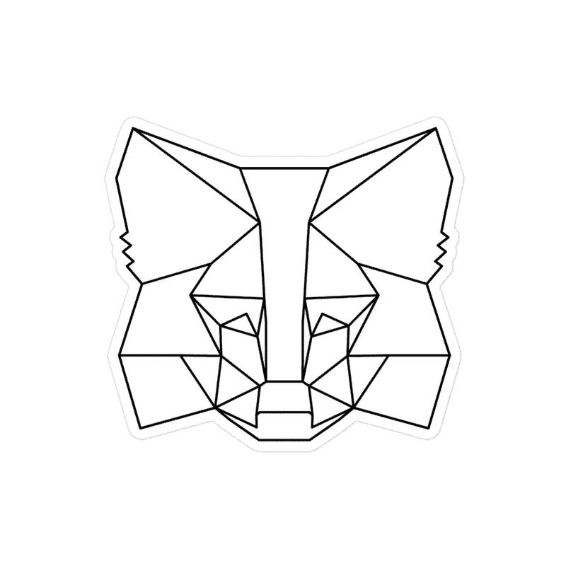 MetaMask White Fox Sticker
