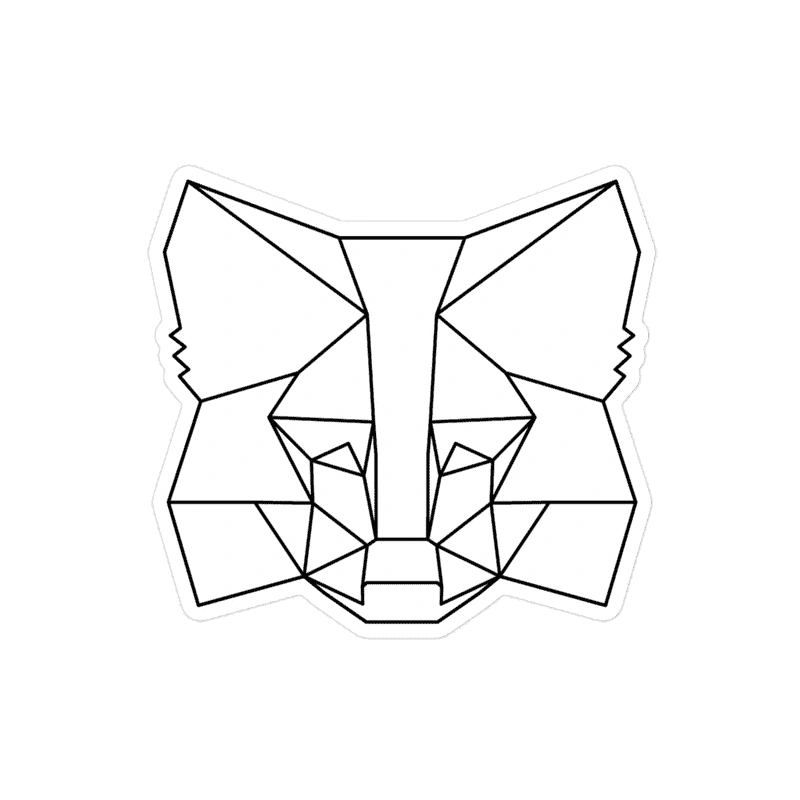 Metamask White Fox Sticker