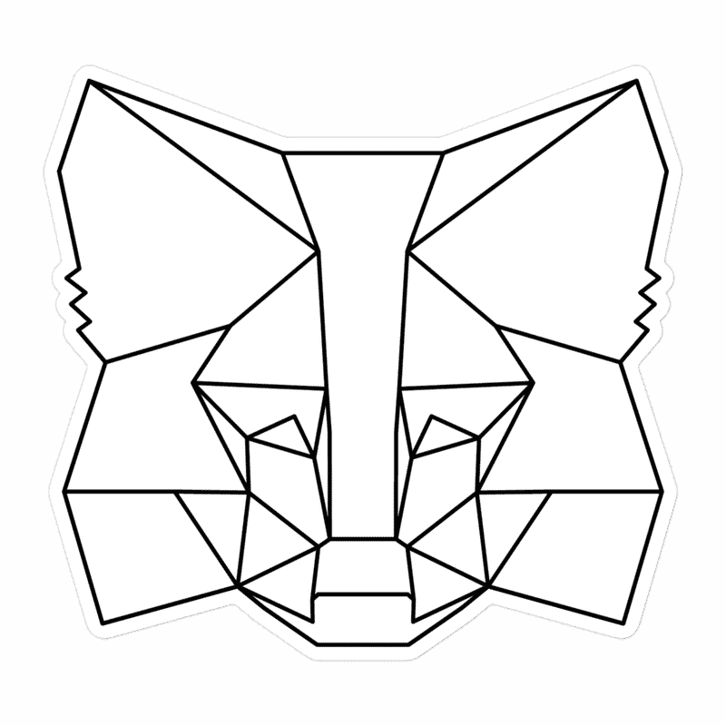 MetaMask White Fox Sticker