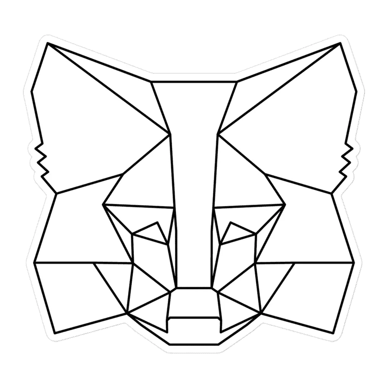 MetaMask White Fox Sticker - Image 3