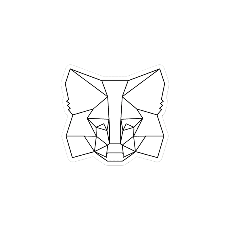 MetaMask White Fox Sticker