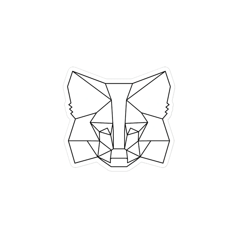 Metamask White Fox Sticker