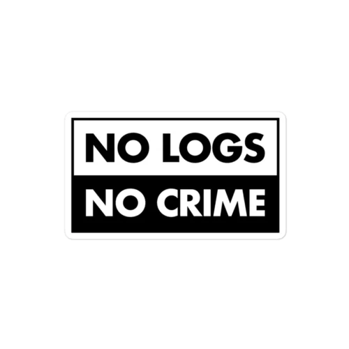 NO LOGS NO CRIME Sticker