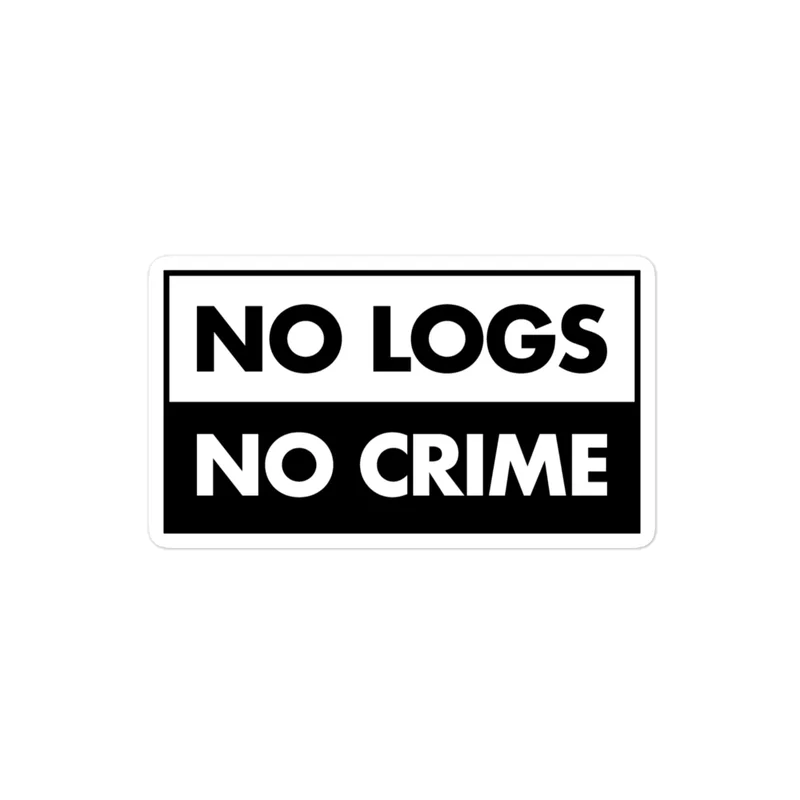 NO LOGS NO CRIME Sticker - Image 2