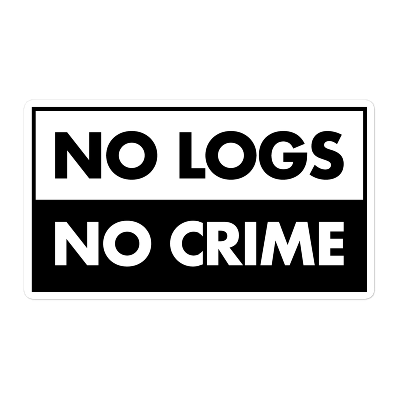 NO LOGS NO CRIME Sticker