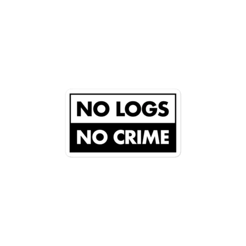 NO LOGS NO CRIME Sticker