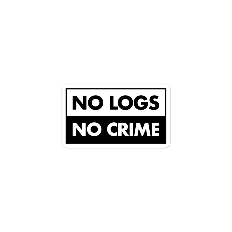 NO LOGS NO CRIME Sticker