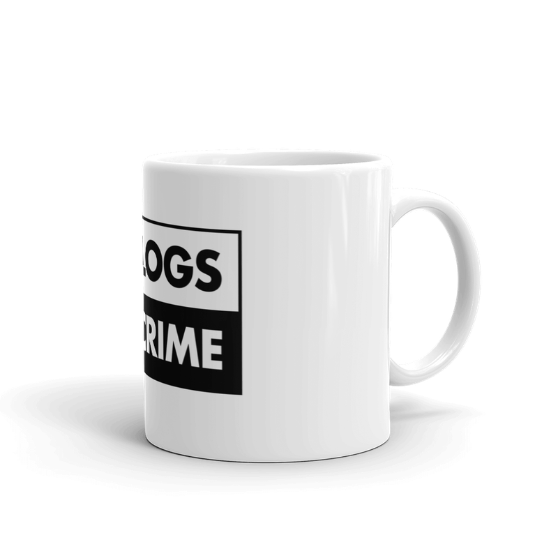white glossy mug 11oz handle on right 62cdacdf53a83 - NO LOGS NO CRIME Mug