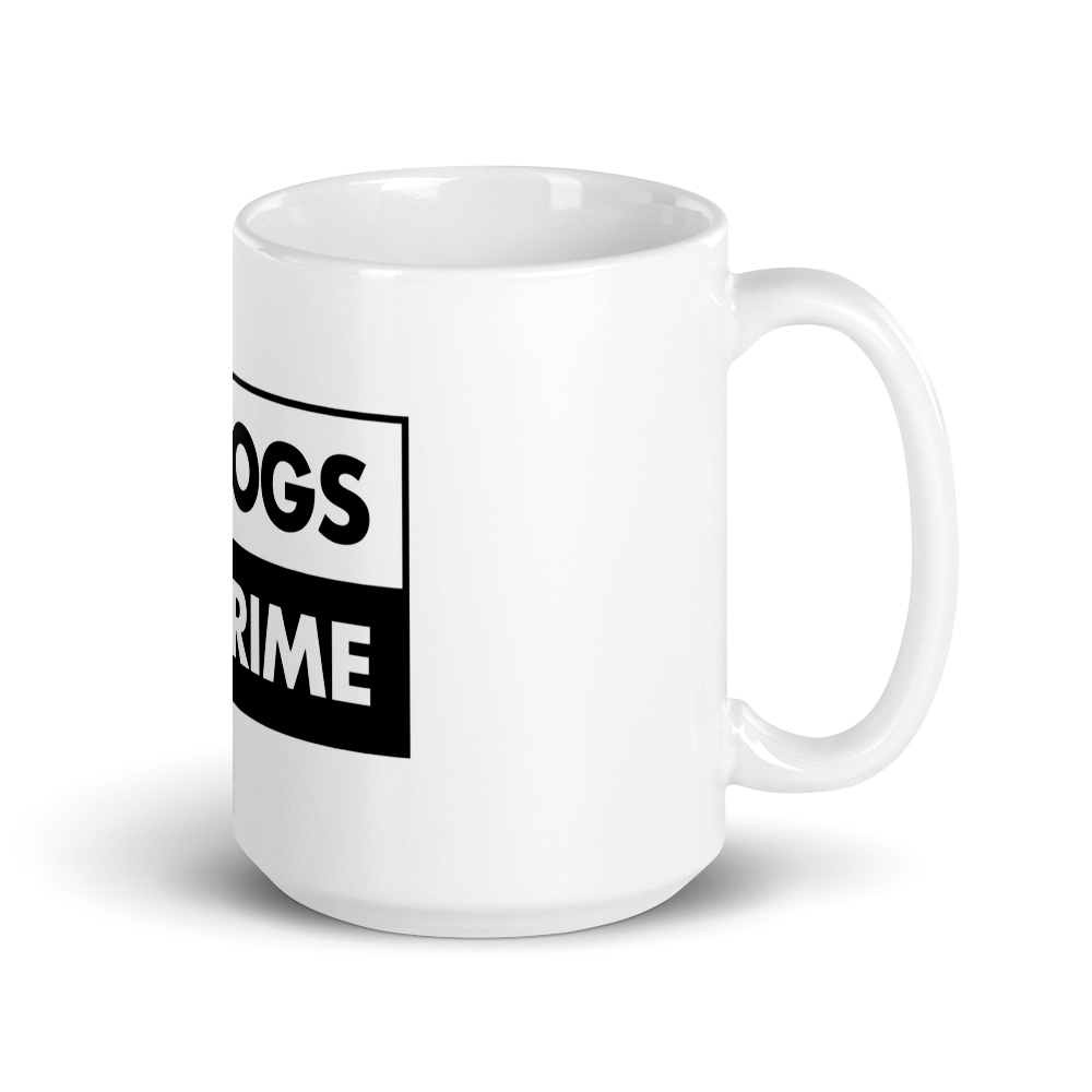 white glossy mug 15oz handle on right 62cdacdf53bf3 - NO LOGS NO CRIME Mug