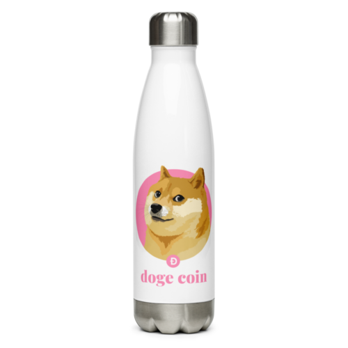 Doge Coin Stainless Steel Water Bottle