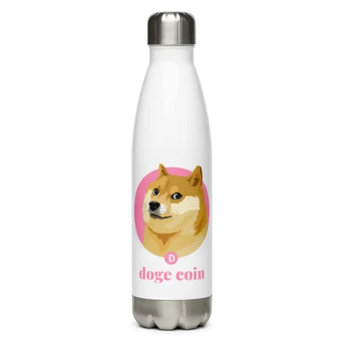 Doge Coin Stainless Steel Water Bottle