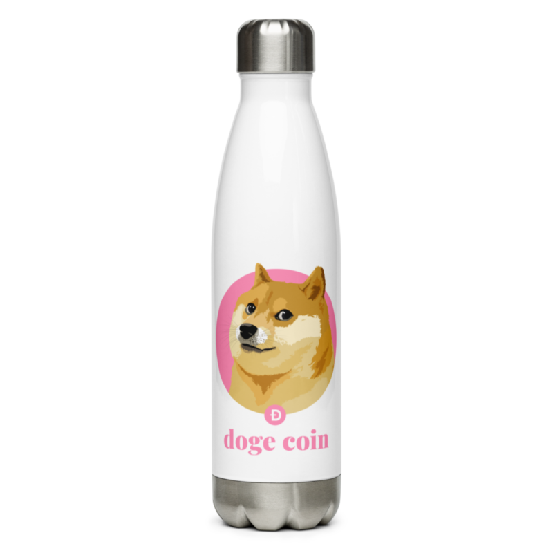 Doge Coin Stainless Steel Water Bottle