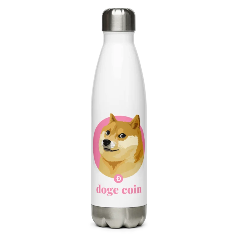 Doge Coin Stainless Steel Water Bottle