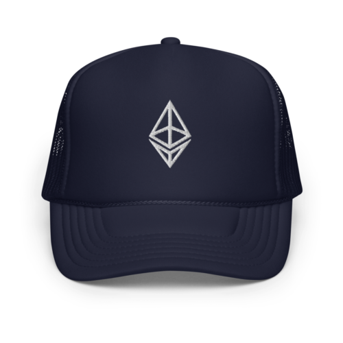 Ethereum Navy Foam trucker hat