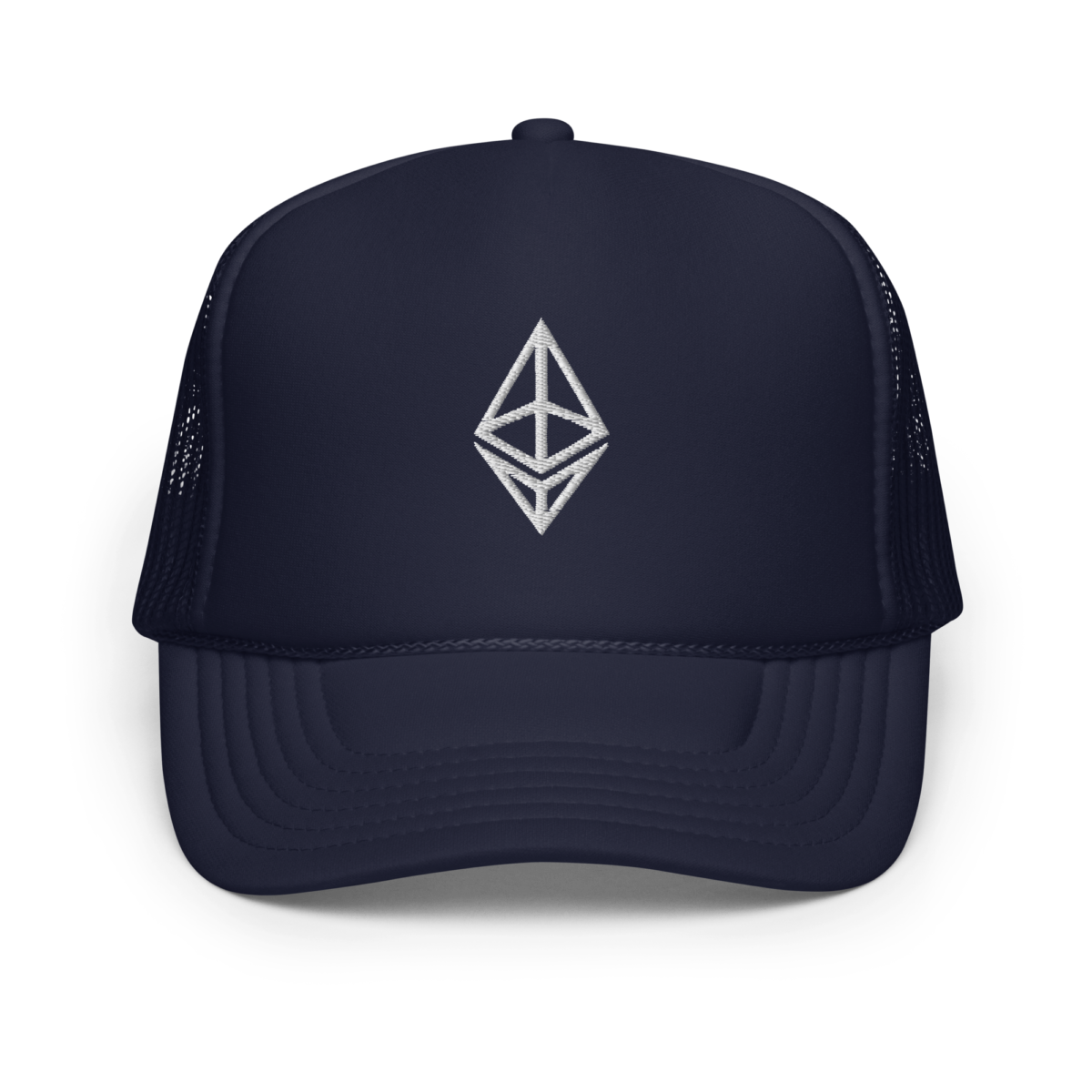 Ethereum Navy Foam trucker hat