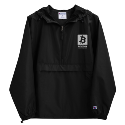 Bitcoin Accepted Here Champion Packable Jacket