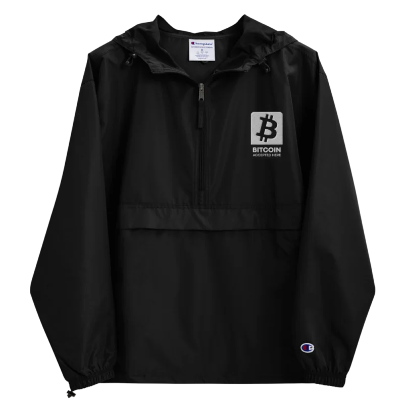 Bitcoin Accepted Here Champion Packable Jacket