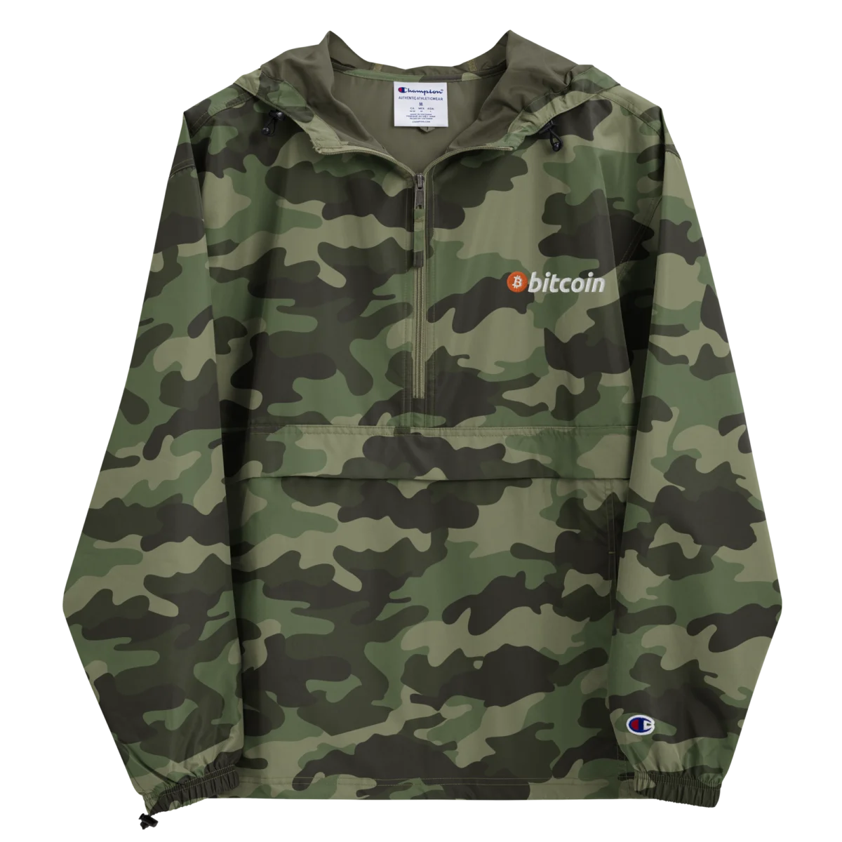 Bitcoin Classic Logo Champion Packable Jacket - Image 6
