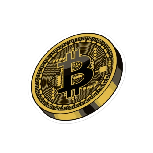 Bitcoin Gold Coin Sticker