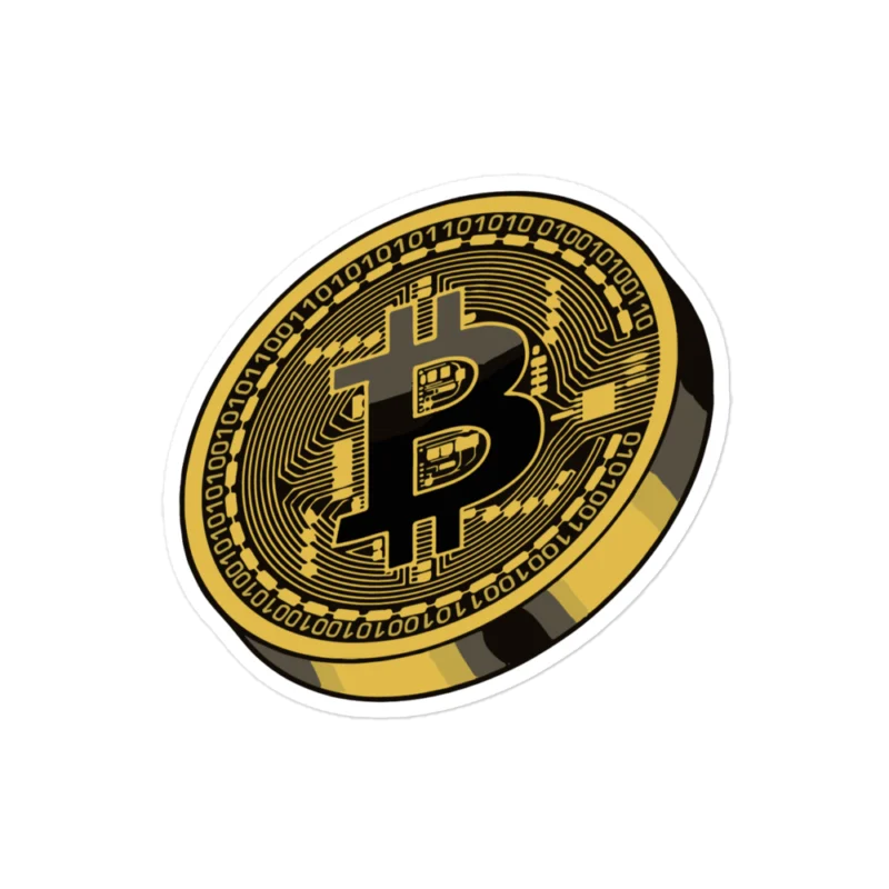 Bitcoin Gold Coin Sticker