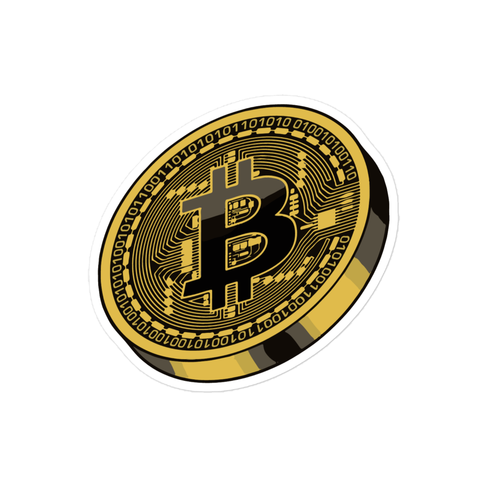 Bitcoin Gold Coin Sticker