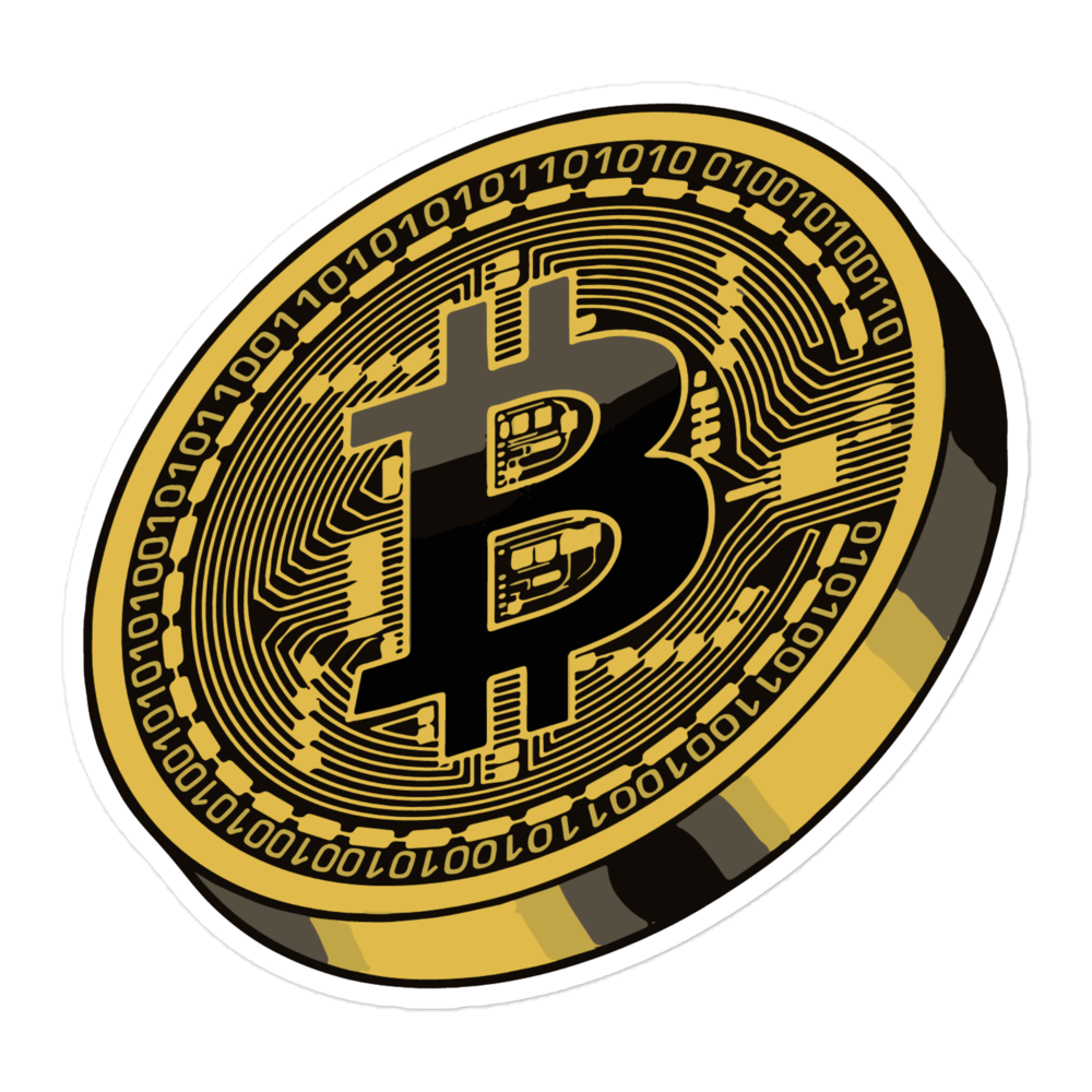 Bitcoin Gold Coin Sticker