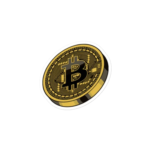 Bitcoin Gold Coin Sticker