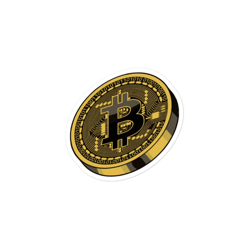 Bitcoin Gold Coin Sticker