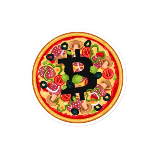 Bitcoin Pizza Sticker