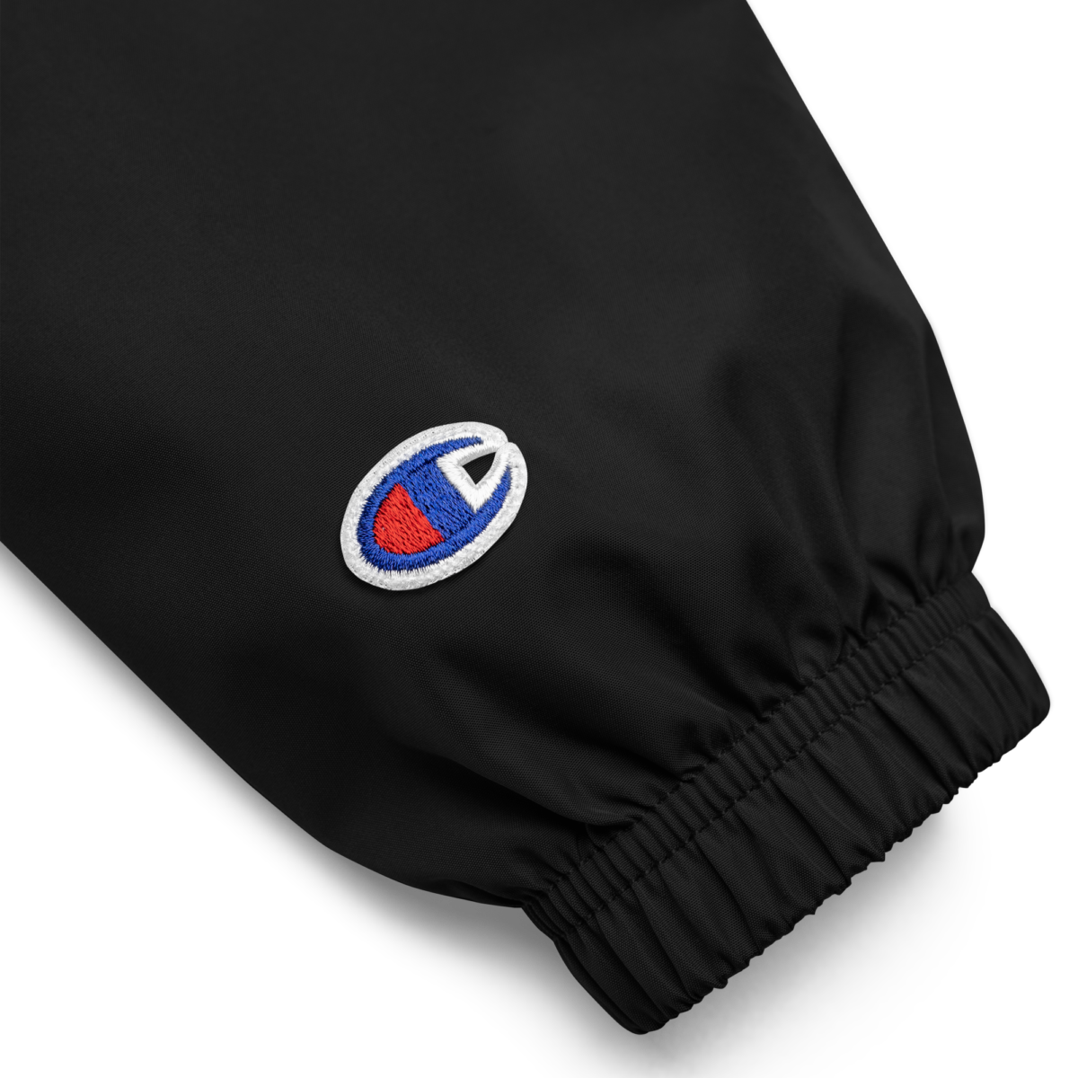 embroidered champion packable jacket black product details 631f3bb58a70c - Ethereum Outline Logo Champion Packable Jacket