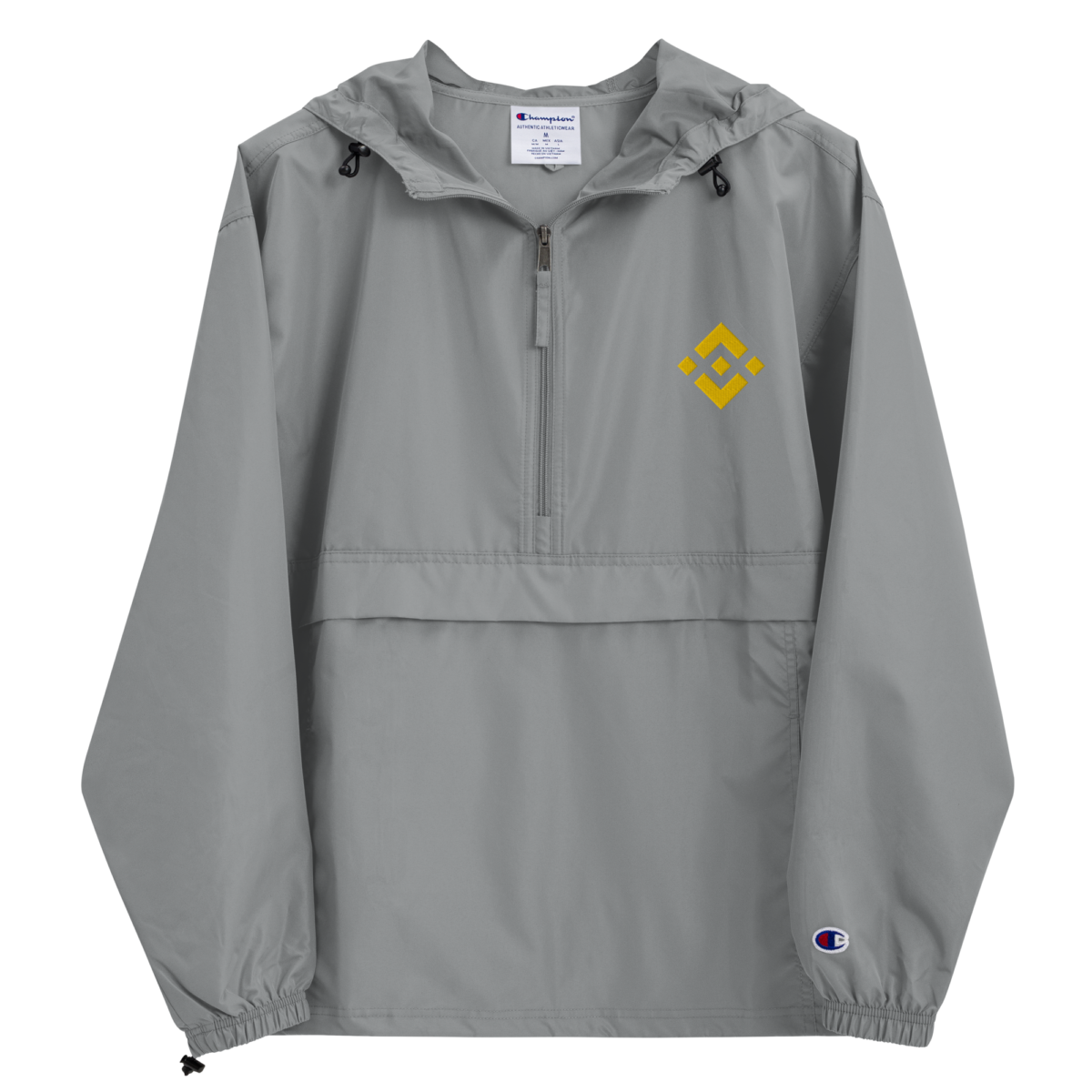 embroidered champion packable jacket graphite front 631f401a84fb9 - Binance (BNB) Champion Packable Jacket