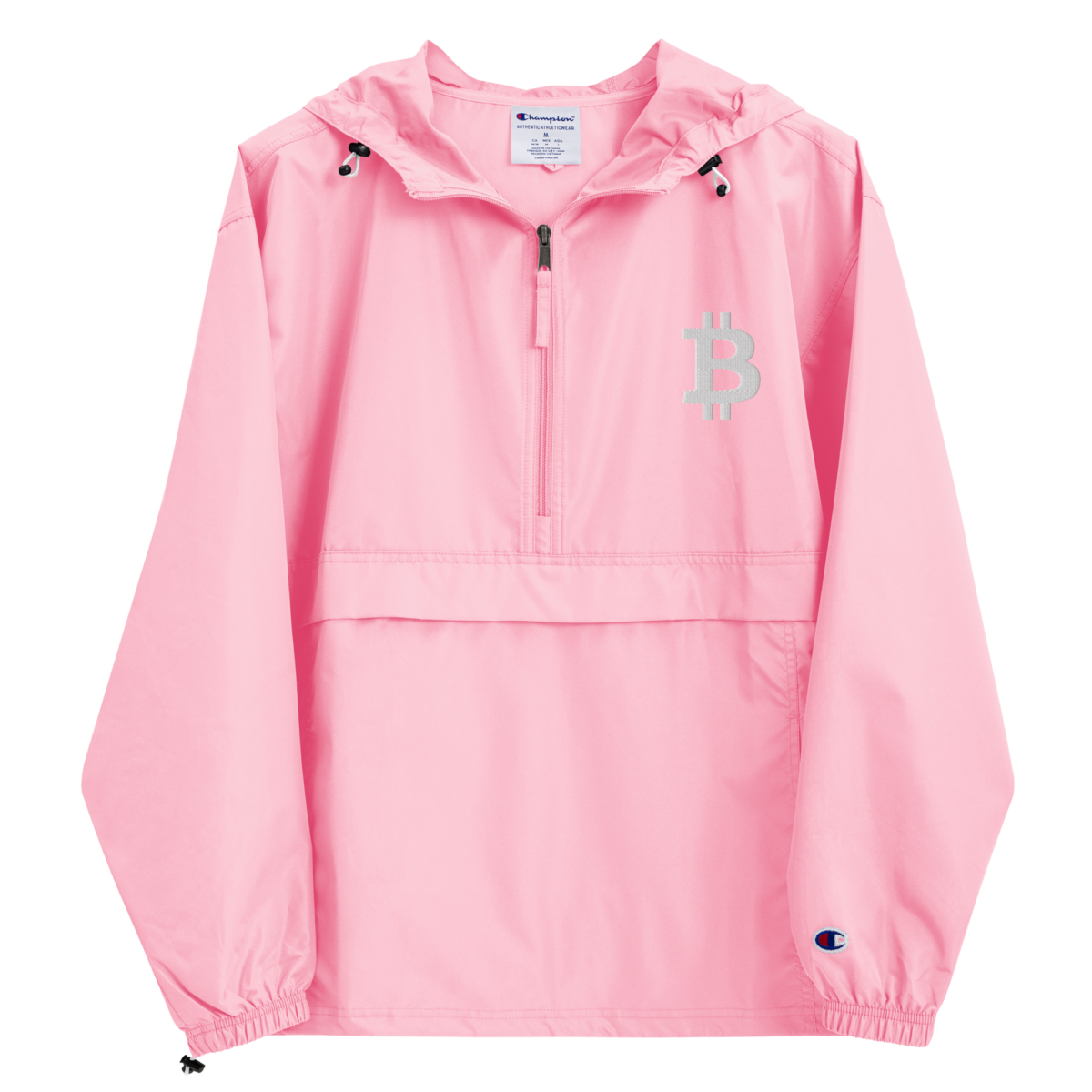 embroidered champion packable jacket pink candy front 631f52b593c11 - Bitcoin Champion Packable Jacket
