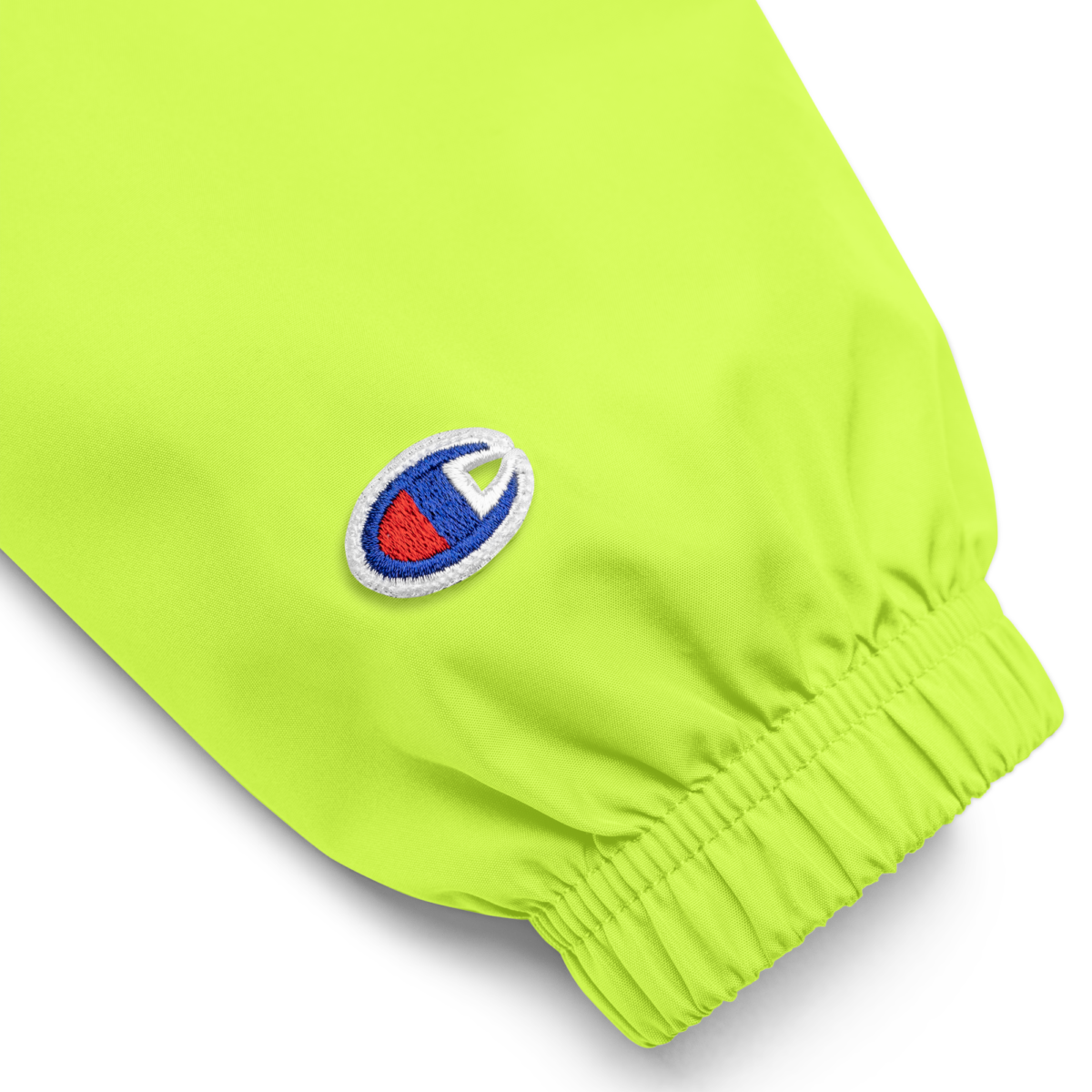 embroidered champion packable jacket safety green product details 631f52b593a05 - Bitcoin Champion Packable Jacket