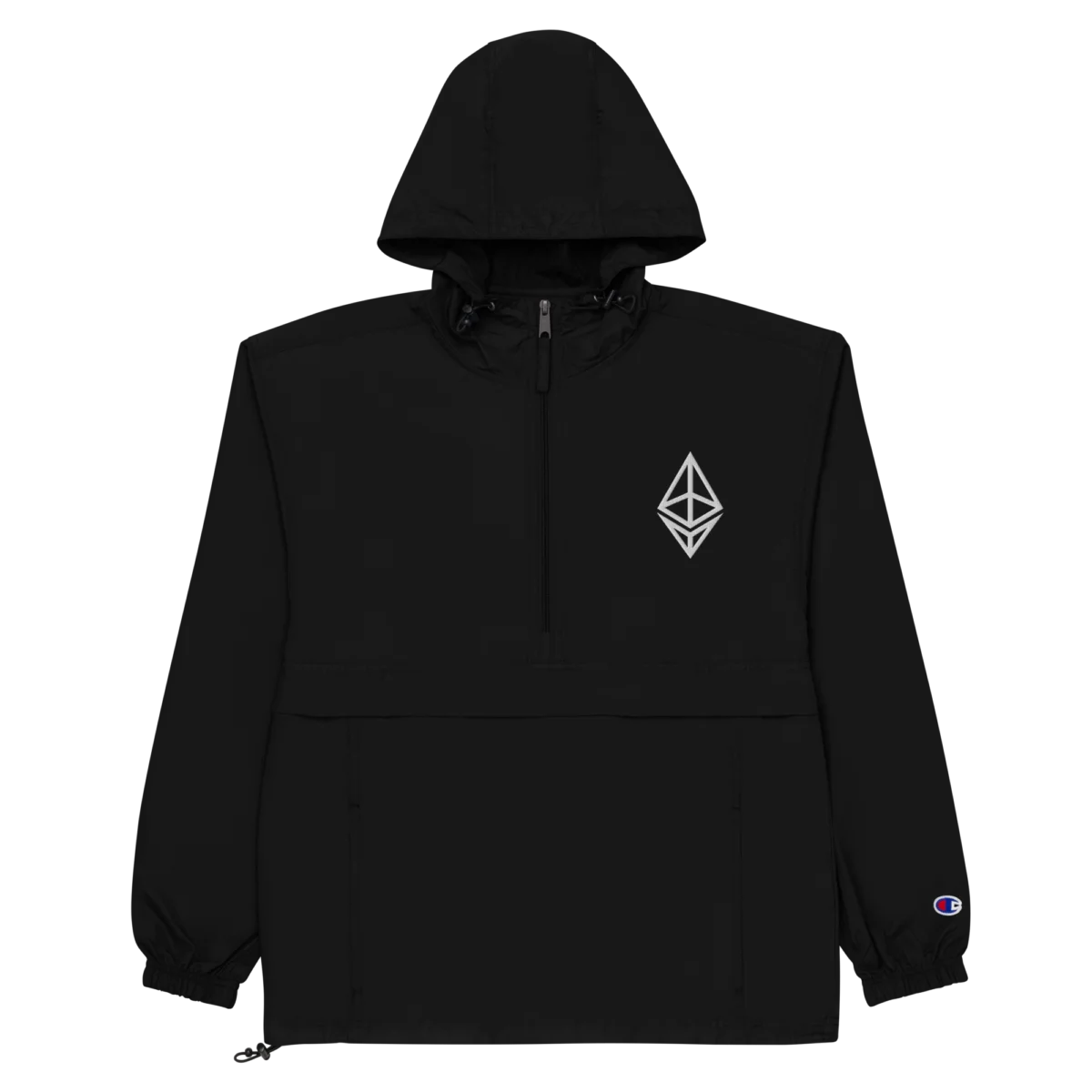Ethereum Outline Logo Champion Packable Jacket - Image 3