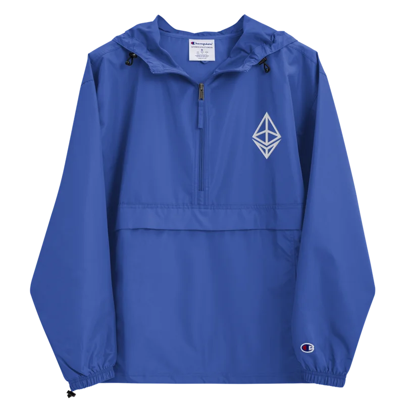 Ethereum Outline Logo Champion Packable Jacket