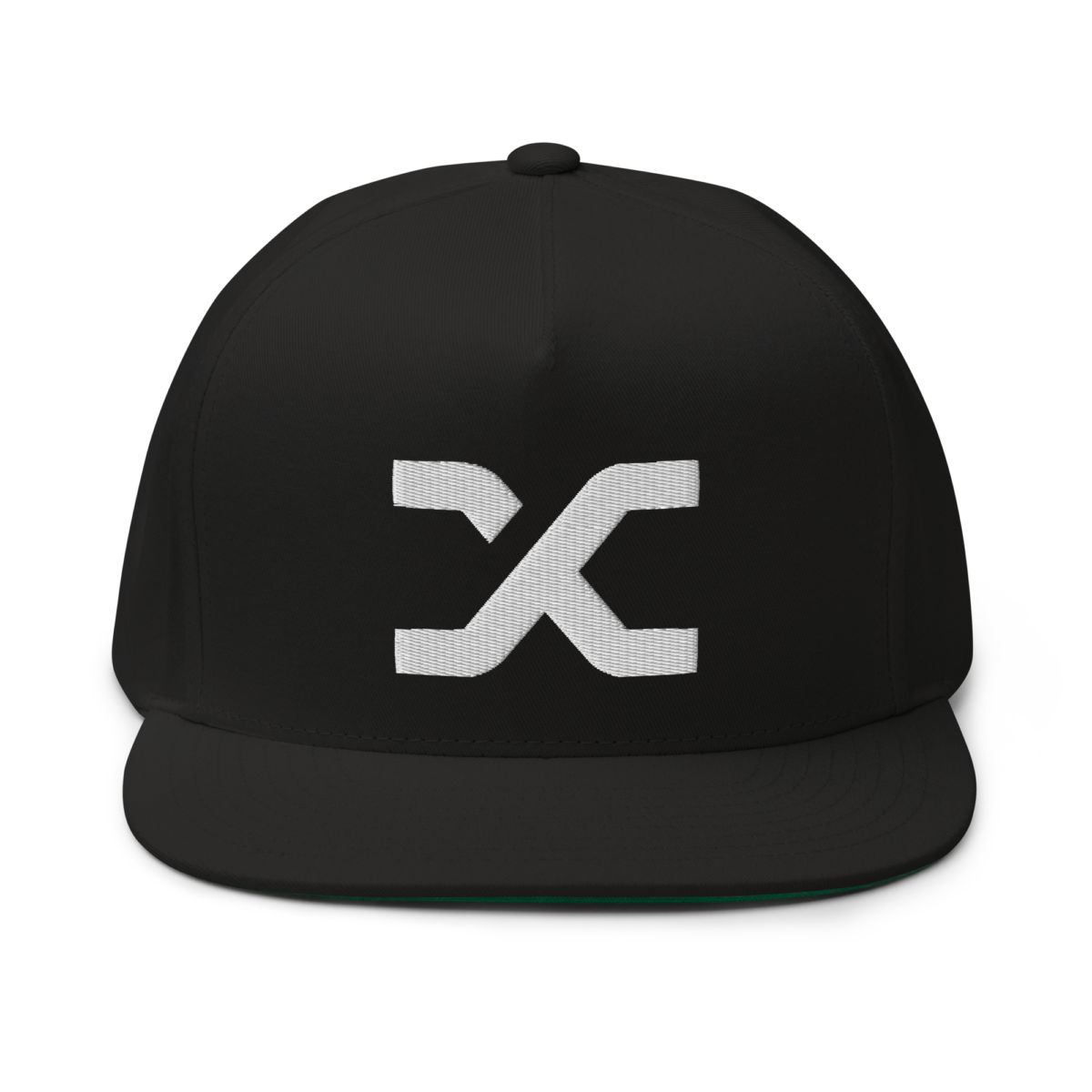 flat bill cap black front 631a0e3266f6d - Synthetix Snapback Hat