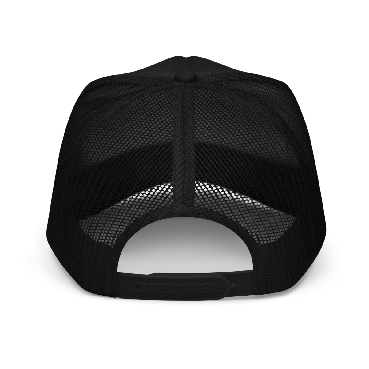 foam trucker hat black one size back 632b6a246da3c - Crypto Clothing