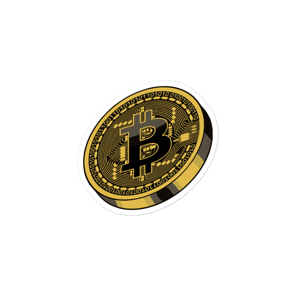 Bitcoin Gold Coin Sticker
