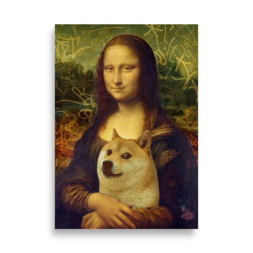 Le Mona Lisa x Doge Much Wow Poster