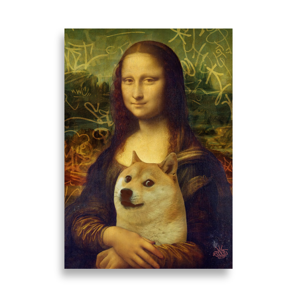 Le Mona Lisa X Doge Much Wow Poster